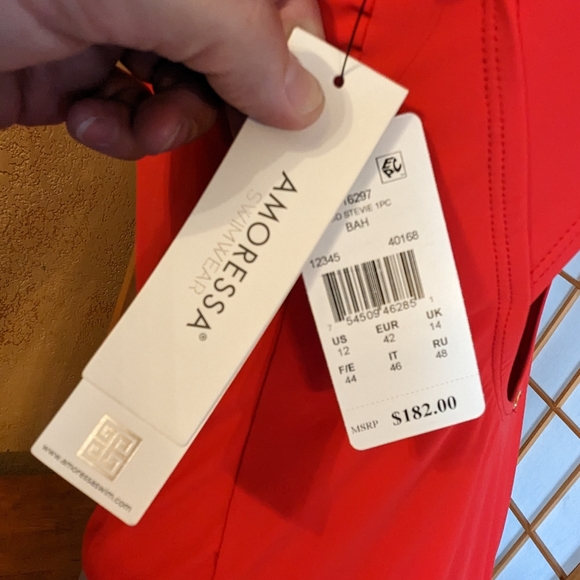 AMORESSA, NEW with tags, swimsuit, $182.00 size 12 (U.S.).  FINAL PRICE … - Picture 5 of 12